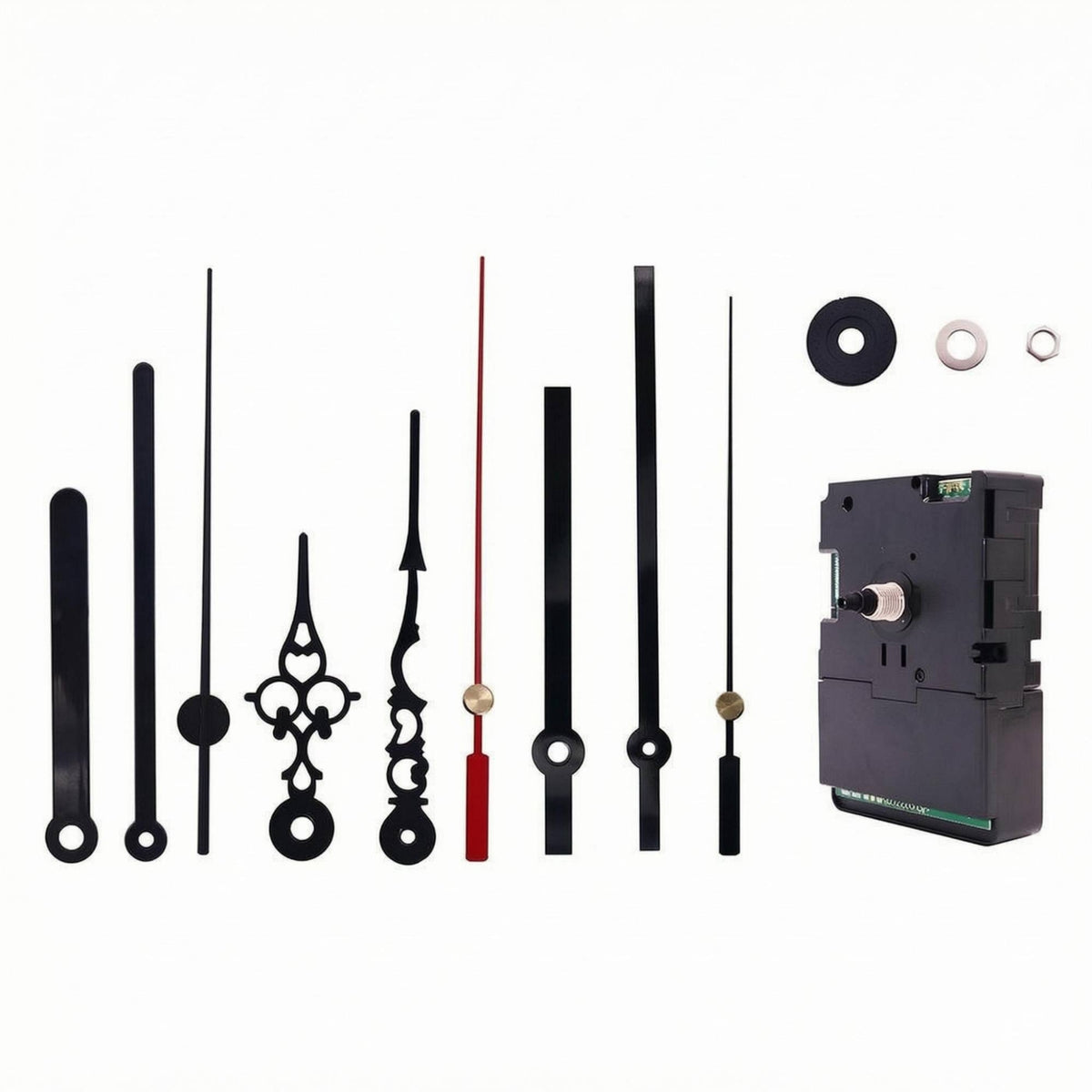 Automatic Time Calibration Clock Movement Kit DIY Noiseless Quartz Movement Decorative Hands Wall Clock Repair Kit Black for DIYers