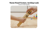 6 Jingling Discs Jingle Paddle Recessed Slots Wooden Jingle Stick Natural Wood Wooden Rhythm Stick Rounded Handle