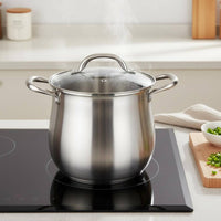 Large Stainless Steel Soup Pot Thickened Construction Stainless Steel Stock Pot Large Stockpot with Lid Even Heat Distribution