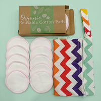 Reusable Makeup Remover Pads, 10 Pack Bamboo Face Washable Eco Friendly for Ladies, 3-Layer Cleansing with Laundry Storage Bag