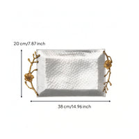 Decorative Tray Reflective Display Tray Functional Rings Holder Dish Jewelry Plate for Home Bar