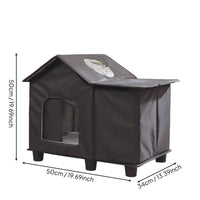 Outdoor Cat House Waterproof Weatherproof Cat House Elevated Design Pet Supply for Garden
