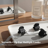 Mini Hair Grip Fastener Basic Design Mini Black Hair Fastener Chic Accessory Lightweight Secure Hold for Women, Common Use