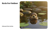Waterproof Floating Otter Head Statue Long-Lasting Floating Otter Head Odorless for Aquatic Pet Aquarium, Courtyard, Pool