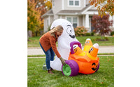 Specters and Pumpkin Inflatable Lighted Lawn Decoration Easy to Use for Garden