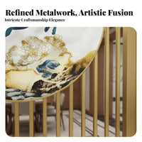 Chinese Design Metal Screen Sturdy Construction Wrought Iron Partition Panel High-Temperature Baked Finish Hollow-out Privacy Screen for Homeowners