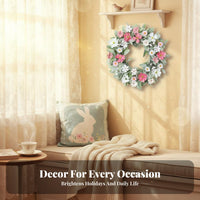 Seasonal Flower Wreath Pastel Hues Easter Wreath Seasonal Decor Handmade for Wedding