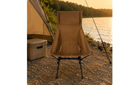 Aluminum Frame Folding Moon Chair Lightweight High Back Camping Chair Foldable Outdoor Furniture