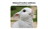 Rabbit Statue Weather-Resistant Resin Rabbit Figurine Detailed Craftsmanship
