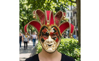 Italian Face Covering Decorative Fool Mask Ornate for Collectors