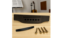 Guitar Bridge Saddle Assembly Easy to Install Acoustic Guitar Bridge Kit Stable Hardware for Luthier