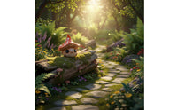 Cute Mushroom Figurine Desktop Ornament Garden Elf House Decoration for Entryway