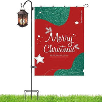 Shepherds Hook with Flag Holder Multi-Prong for Patio