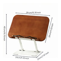 Desktop Book Stand Stable Book Stand with Adjustable Height Ergonomic Holder with Page Clips for Students, Readers, Desk, Office, Study Room