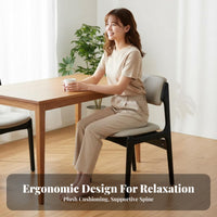 Nordic Design Upholstered Wooden Side Chair Light Luxury aesthetic Upholstered Wood Side Chair Ergonomic Backrest Kitchen Seat Non-Slip Foot Pads for Homeowners, Restaurant Owners, Interior Decorators, Dining Room