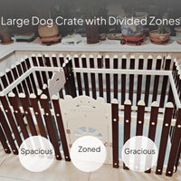 Pet Fence Playpen Indoor Dog House with Partition