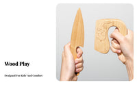 10 Pieces Kids Plaything Wooden Pretend Kitchen Set  Wooden Fine Motor Skills for Children