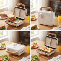 Multifunctional Breakfast Machine 3 in 1 Sandwich Maker Easy to Clean Double Sandwich Maker for Families, Couples, Workplaces, RV Trips11