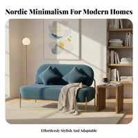 Minimalist and aesthetic Pebble Couch Comfortable Seating Indoor Furniture Textured Upholstery Loveseat Sturdy Frame for Apartment Dwellers, Interior Designers, Reception Area, Boutique, Living Room, Bedroom