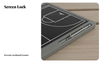 Single-Press Erase Basketball Soccer Coaching Clipboard Rewritable LCD Strategy Board Paperless Design for PE Teachers, Locker Room