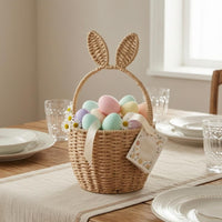 Round Paper Rope Basket Beige Paper Rope Basket Sturdy