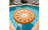 Inflatable Floater Bed Round Pool Lounger Water Lounge Bed Fruit-Inspired Lounge Floater Sunbathing for Adults, Beach, Vacation