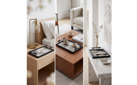 Tray with Handles Low-Profile Decorative Tray with Handles Tidy Tableware for Coffee Table, Living Room