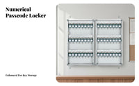 High Capacity Wall-Mounted Key Safe Sturdy Frame Electronic Key Cabinet Heavy-Duty Construction Security Storage Closure for Genuine Estate Agents, Property Managers, Apartment Complexes, Commercial Buildings, Building Lobby, Workshop