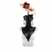 Tabletop Necklace Display Bust Fashion-Inspired Jewelry Display Bust Sculpted Mannequin Jewelry Holder Decorative