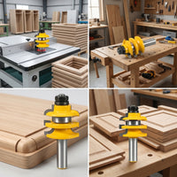 Anti-Kickback Router Bit with 1/2 Inch Shank Precision Shaping Router Bit Smooth Tool Clean for Cabinet Makers, Woodworkers, Woodworking Shop, Trim Work