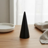 Black Wooden Rings Stand Elegant Cone Rings Holder Versatile Retail Supply for Photographers