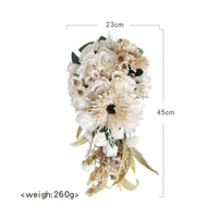 Photo Prop Teardrop Bridal Floral Arrangement Ready to Use Artificial Wedding Floral Arrangement Romantic Design Party Decoration Long-Lasting Beauty for Brides, Ceremony