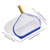 Reinforced Rim Pool Foliage Skimmer Fits Standard Pole Pool Skimmer Net Blue Frame Water Cleaning Gear for Pools, Ponds