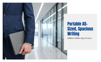 Portable Whiteboard Notebook, Compact Double-Sided Note Board, Easy-Wipe Desktop Pad, Leather Hard Cover, Multi-Scene Use