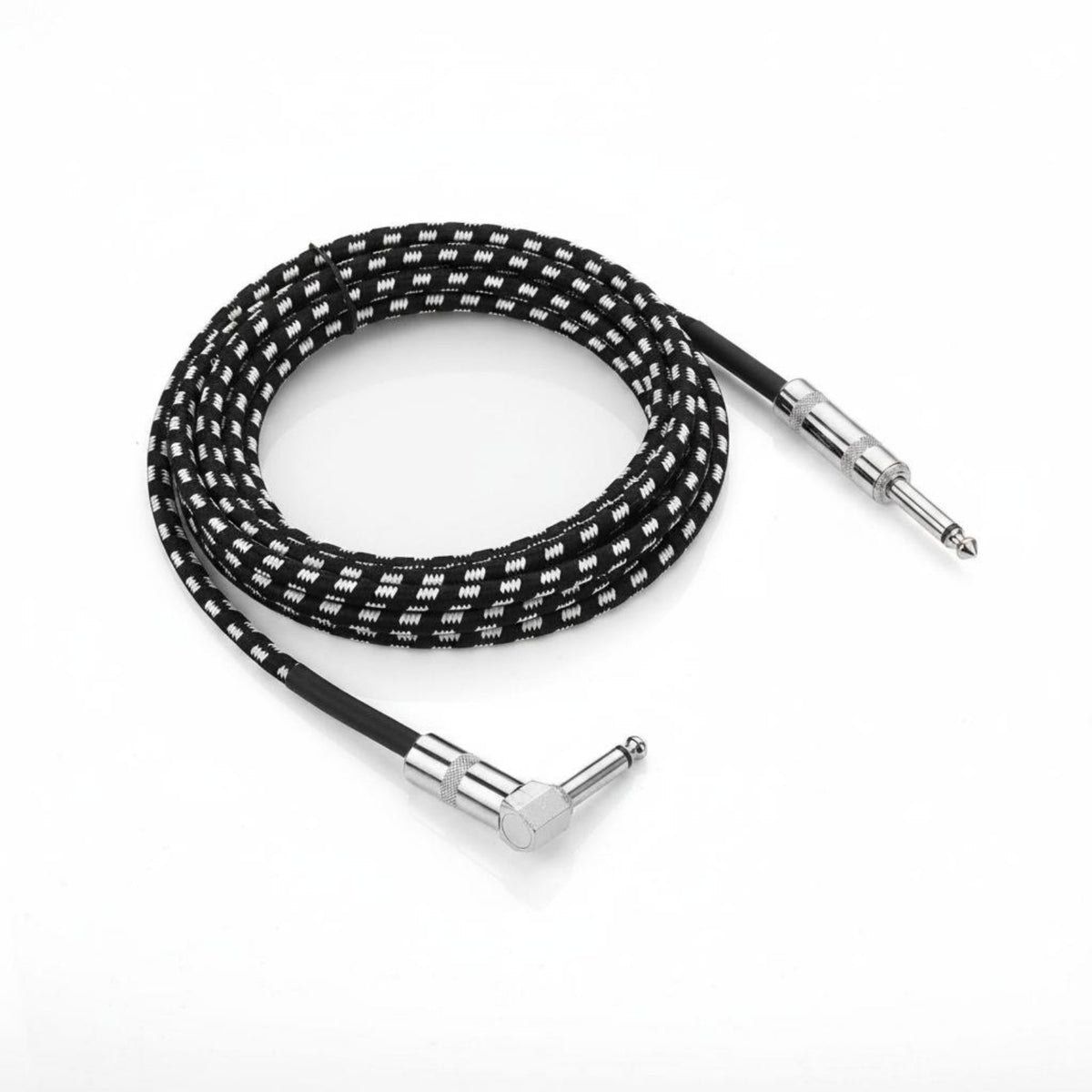 Right Angle Guitar Cable Noise Resistance Straight to Right Angle Cable Unbalanced Unbalanced Audio Gear for Studio, Rehearsal