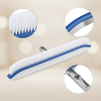 Curved Pool Brush Long-Lasting Pool Brush with Aluminum Back Deep Clean