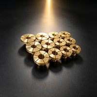 12 Pieces Bracelet Collet with Splitgolden Hued Band Tone Bracelet Collet Machined for Jewelers, Workshop