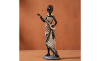Figurine with Musical Instrument Slender Woman Statue Artistic for Entryway