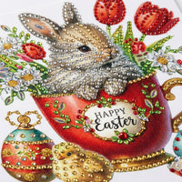 6 Pieces DIY Easter Greeting Card Kit Includes Envelopes DIY Crystal Mosaic Greeting Cards Sparkling Rhinestones Items Easter Crystal Mosaic Card Set
