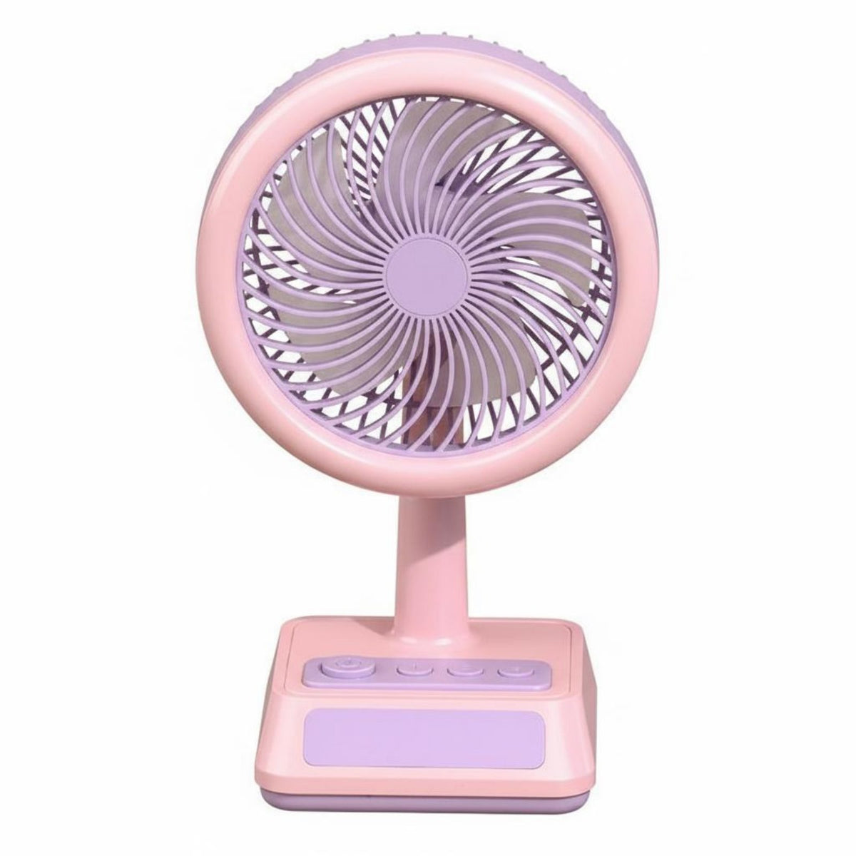 Desk Fan with Night Light Adjustable Electric Fan with Three-Level-Speed for Office Workers, Students, Nightstand, Dorm Room