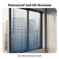 PVC Slatted Window Covering Oil-Withstand Ant Electric Smart Window Covering Slatted Window Covering Light-Blocking Privacy
