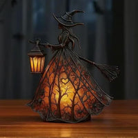 Halloween Witch Lamp Tabletop Decor