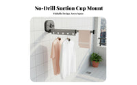 Drill-without Installation Wall Mounted Drying Rack Space Saving Wall Mounted Clothes Drying Rack Indoor & Outdoor Use Accordion Clothes Dryer Rust-Resistant for Apartment Dwellers, Homeowners, Balcony, Dorm Room, Bedroom, Bathroom