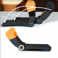 One-Button Adjustment Foldable Guitar Stand Wide Curved Base Folding Guitar Stand Angled Cradle Music Accessory Slimline for Floor Use