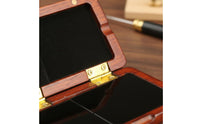 Safeguarding Wooden 2-Mouthpiece Blade Holder Long-Lasting Saxophone Mouthpiece Blade Box for Musicians
