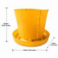 40kg Chicken Feeder, Poultry Feeder with Lid, Large Capacity Chicken Feeders No Waste for Smallholding