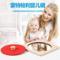 Montessori Geometric Shape Mirror Board Early Learning Toy