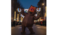 Inflatable Bear Costume Full Body Bear Character Costume Oversized Inflate Jumpsuit for Adults