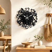 Modern Minimalist Cartoon Cat Wall Clock, Acrylic, Silent Sweep Movement