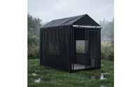 Outdoor Dog Kennel Cover with Openings Windproof Dog Kennel Cover with Openings Transparent Tarpaulin for Backyard